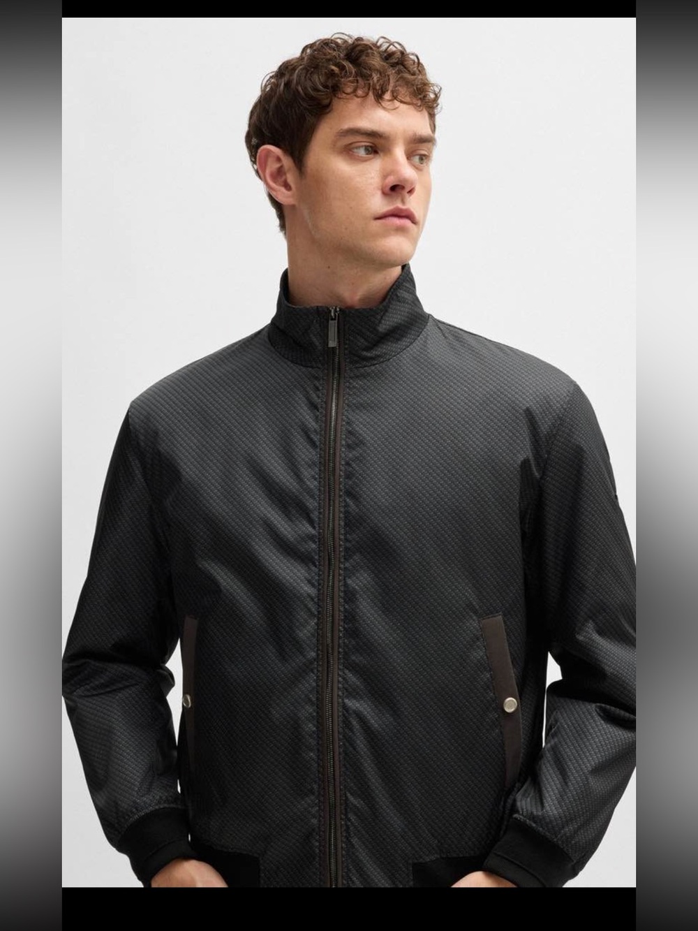 BOSS X ASTON MARTIN WATER-REPELLENT BOMBER JACKET WITH LOGO sold out
